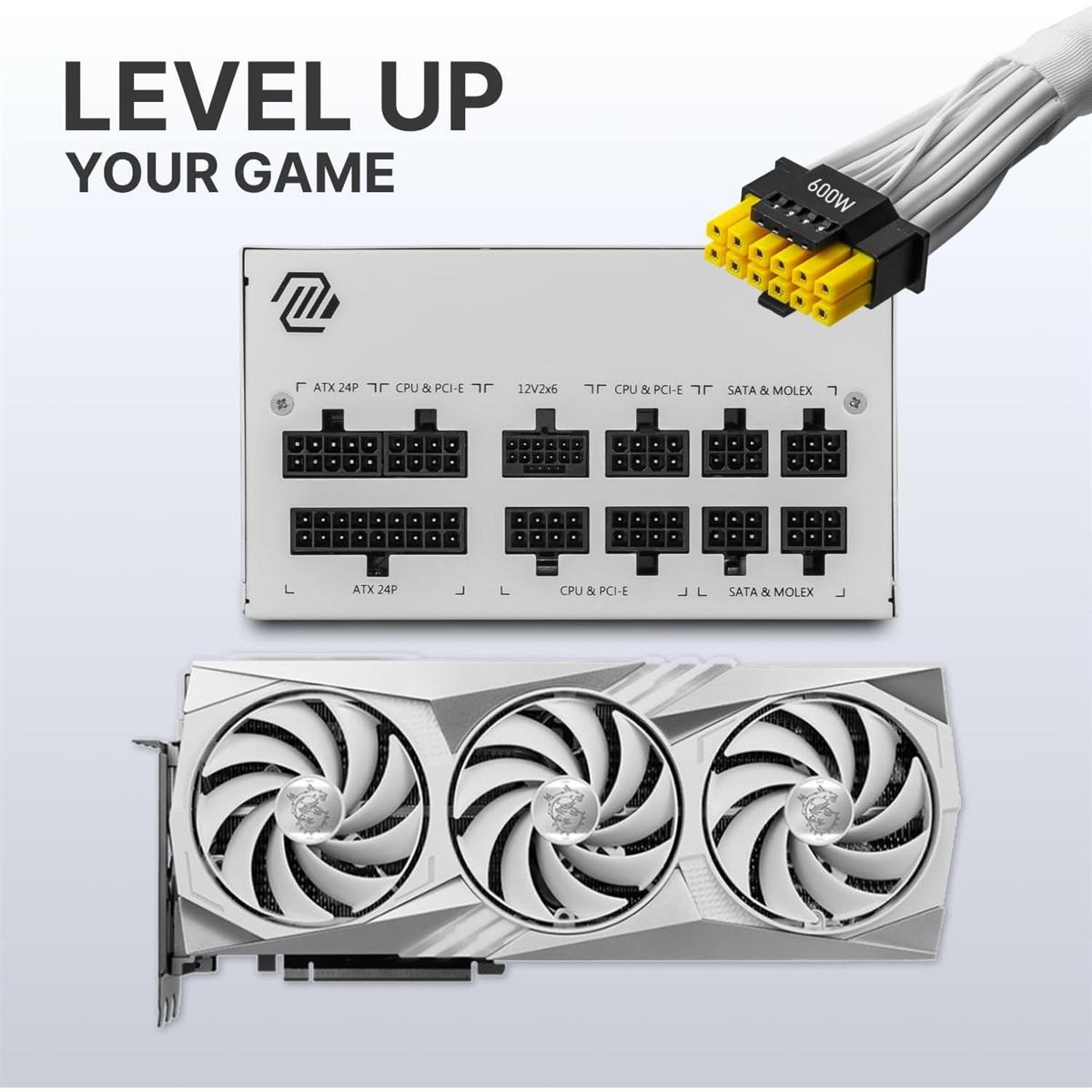 MSI MAG A850GL PCIE 5 White Gaming Power Supply