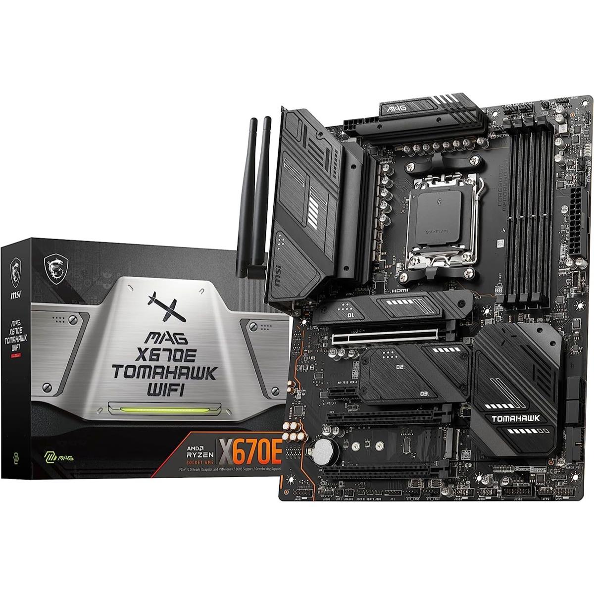 MSI MAG X670E Tomahawk Wifi DDR5 AMD AM5 ATX Motherboard - PakByte Computers 