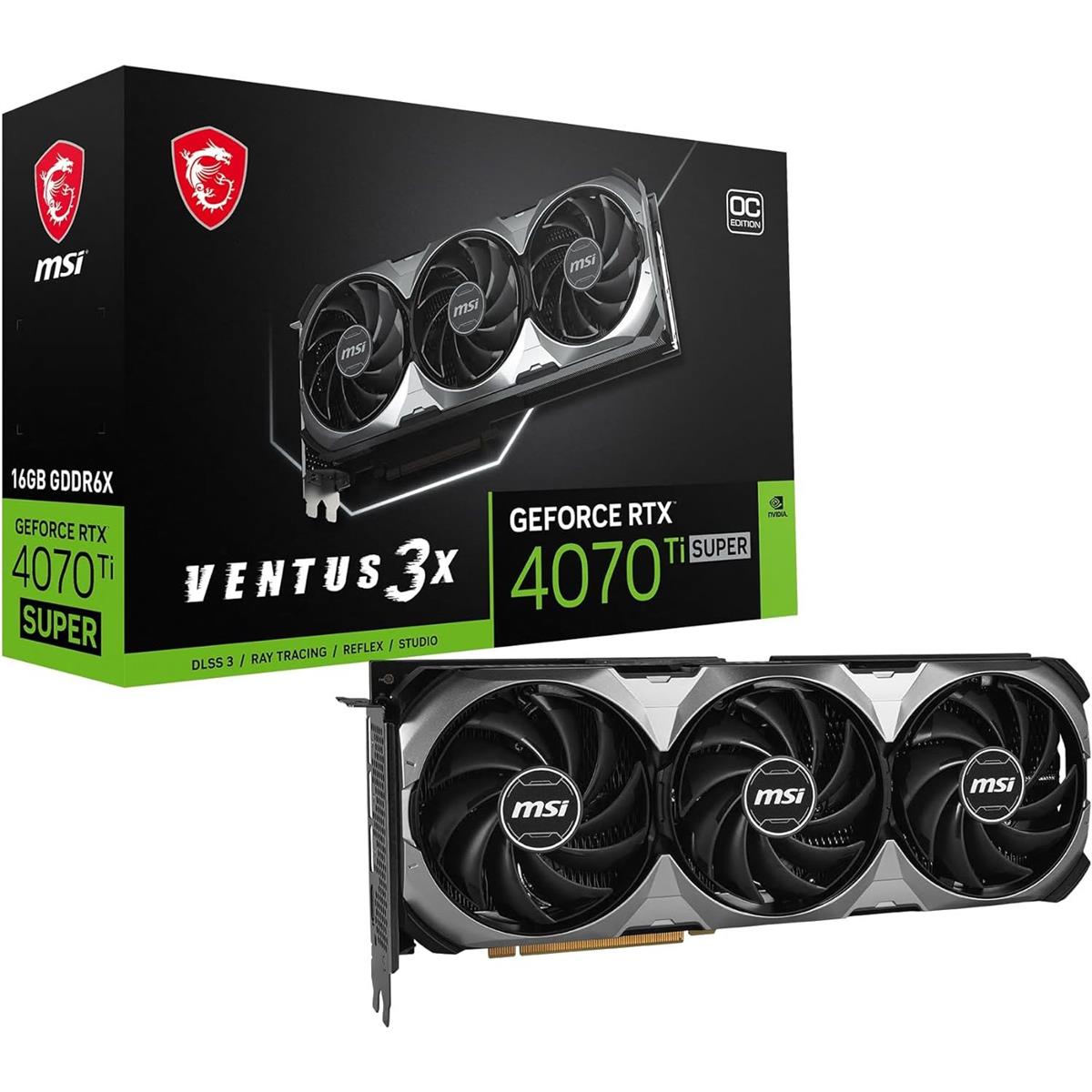 MSI GeForce RTX 4070 Ti Super 16GB Ventus 3X OC Graphics Card - PakByte Computers 