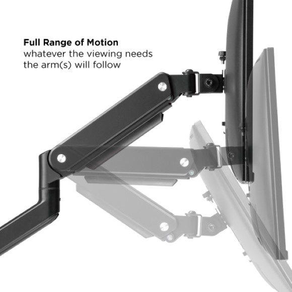 MXG BMA-36 Triple Aluminum Spring Assisted Monitor Arm - PakByte Computers 