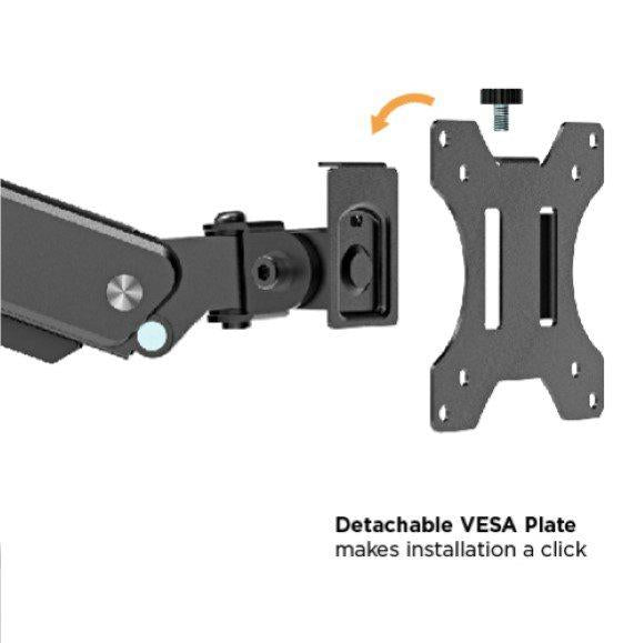 MXG BMA-36 Triple Aluminum Spring Assisted Monitor Arm - PakByte Computers 