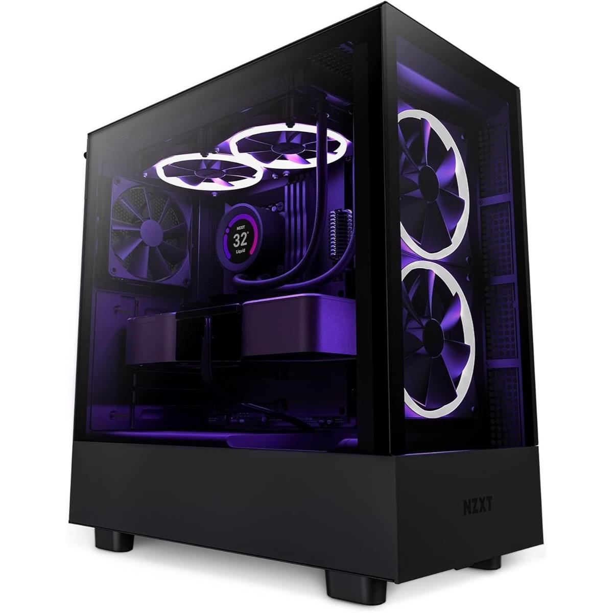 NZXT H5 Elite ATX Mid Tower PC Gaming Case - Black (CC-H51EB-01) - PakByte Computers 