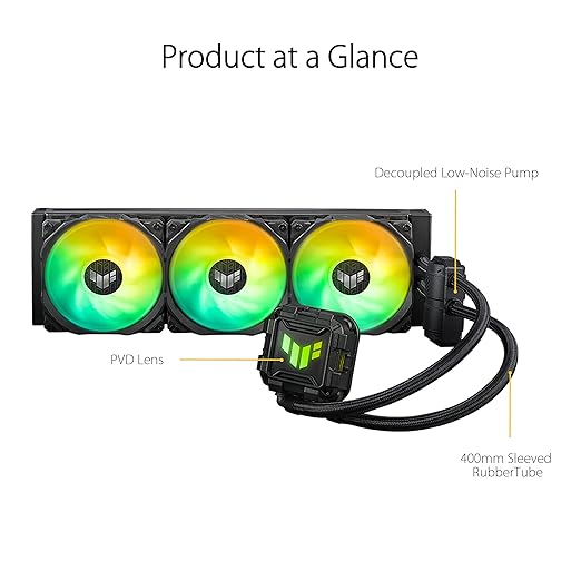 ASUS TUF Gaming LC II 360 ARGB AIO CPU Cooler: Aura Sync, 3X TUF 120mm ARGB Fans - PakByte Computers 