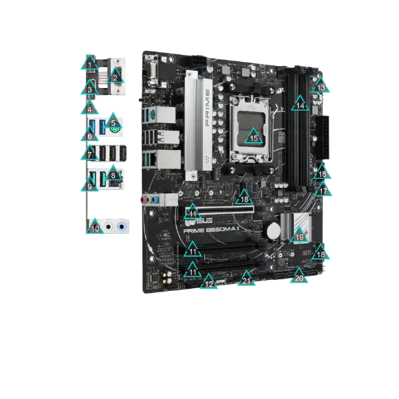 Asus PRIME B650M-A II AMD B650 Micro-ATX Motherboard - PakByte Computers 