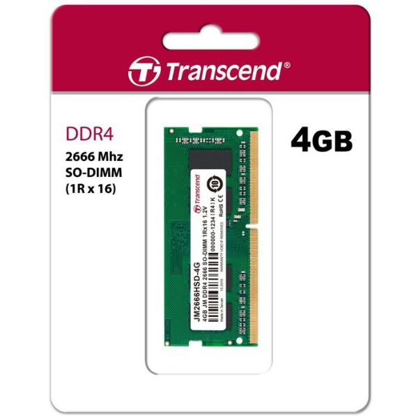 Transcend 4GB DDR4-2666 SO-DIMM (JetRam) JM2666HSD-4G - PakByte Computers 