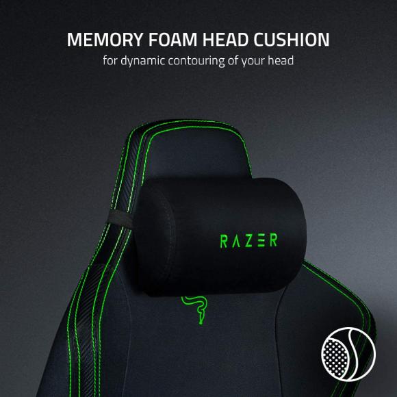 Razer Iskur Gaming-Chair: Ergonomic Lumber Support System - Memory Foam Head Cushion - PakByte Computers 