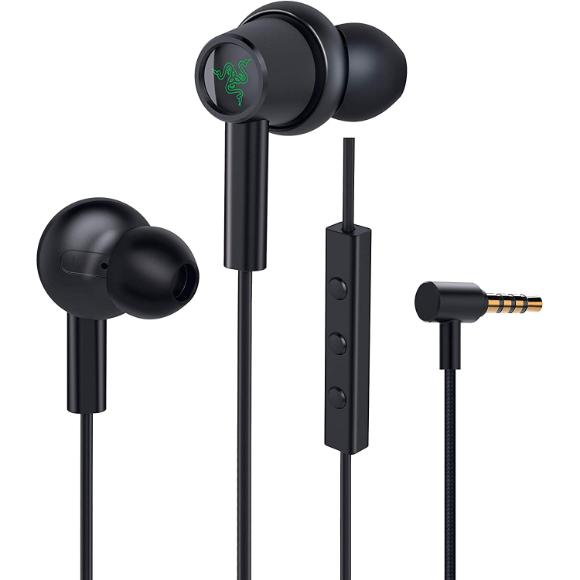 Razer Hammerhead Duo Wired Earbuds: Braided Cable - 3.5mm Headphone Jack - Matte Black - PakByte Computers 