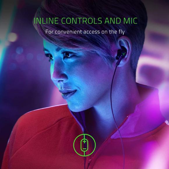 Razer Hammerhead Duo Wired Earbuds: Braided Cable - 3.5mm Headphone Jack - Matte Black - PakByte Computers 