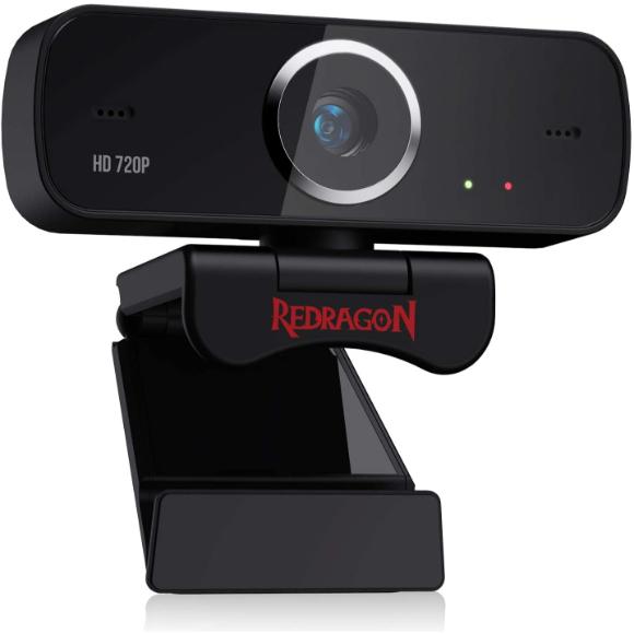 Redragon GW600 720P Webcam with Built-in Dual Microphone, 360-Degree Rotation - 2.0 USB Skype Computer Web Camera - PakByte Computers 