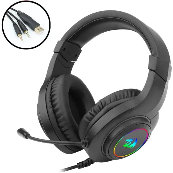 Redragon H260 HYLAS RGB Gaming Headset - Black - PakByte Computers 