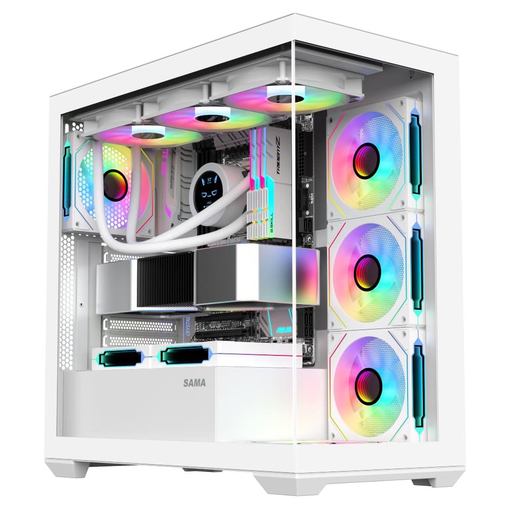 Sama SV-01 4x ARGB Fans | BTF Support ATX- White - PakByte  