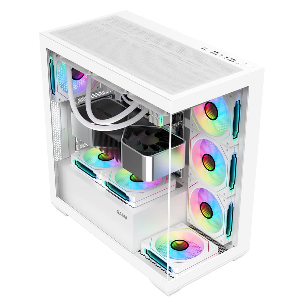 Sama SV-01 4x ARGB Fans | BTF Support ATX- White - PakByte  