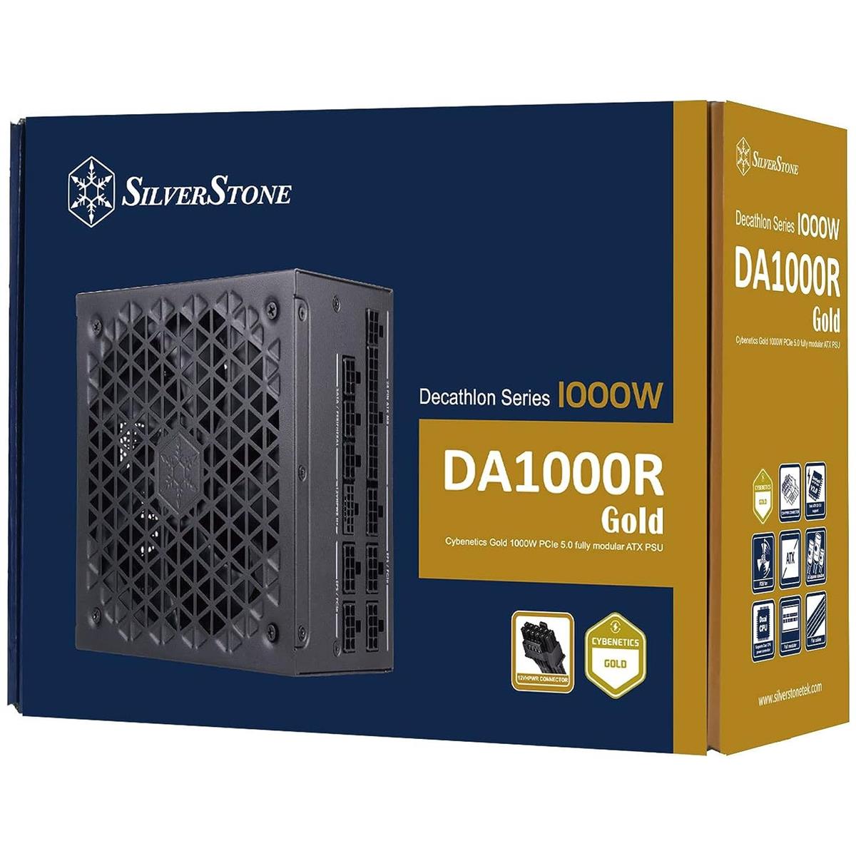 SilverStone DA1000R Gold 1000W PCIe 5.0 Fully Modular Power Supply - PakByte Computers 