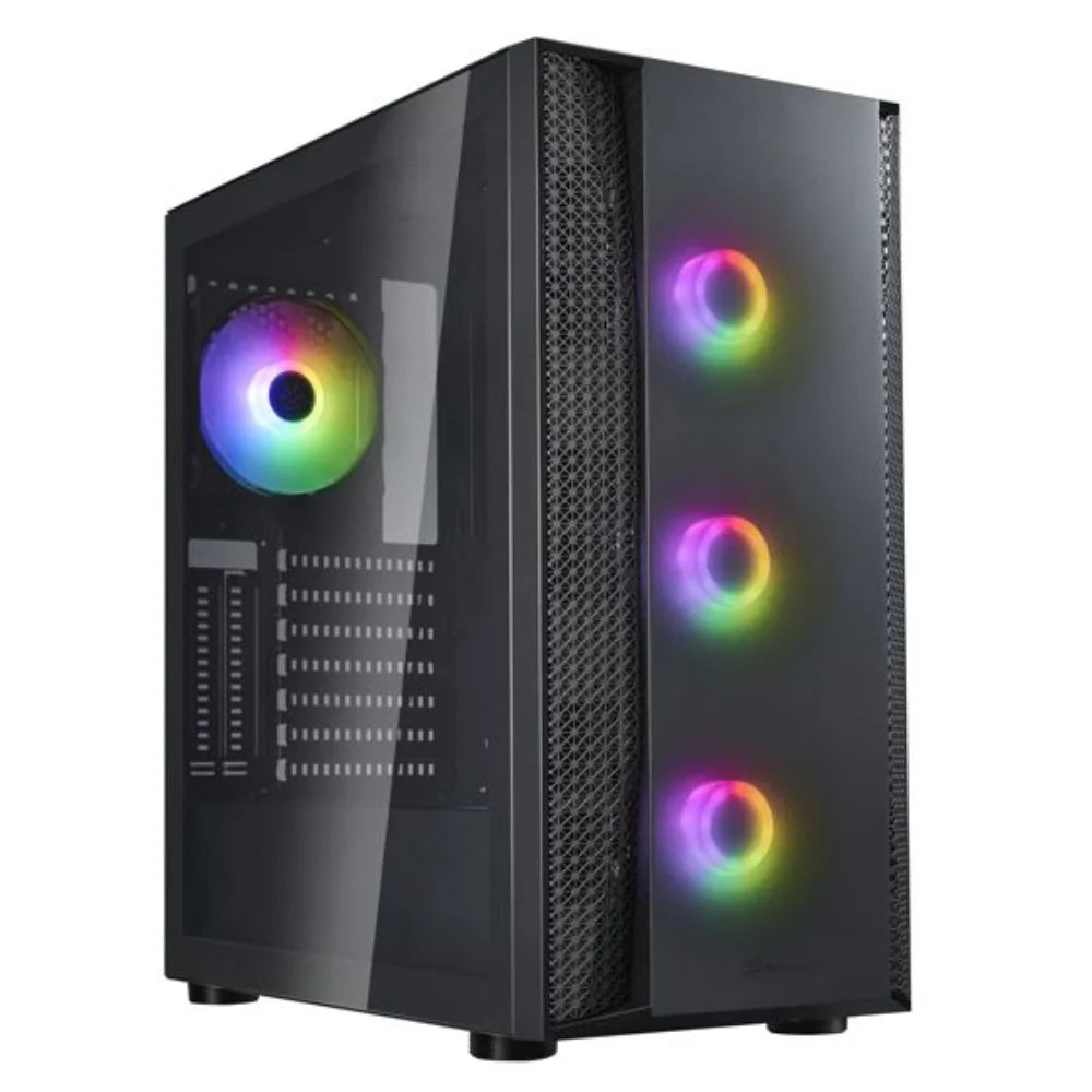 SilverStone SSST-FAB1B-PRO-V2 FARA B1 PRO V2 Tempered Glass Mid Tower Case - Black - PakByte Computers 