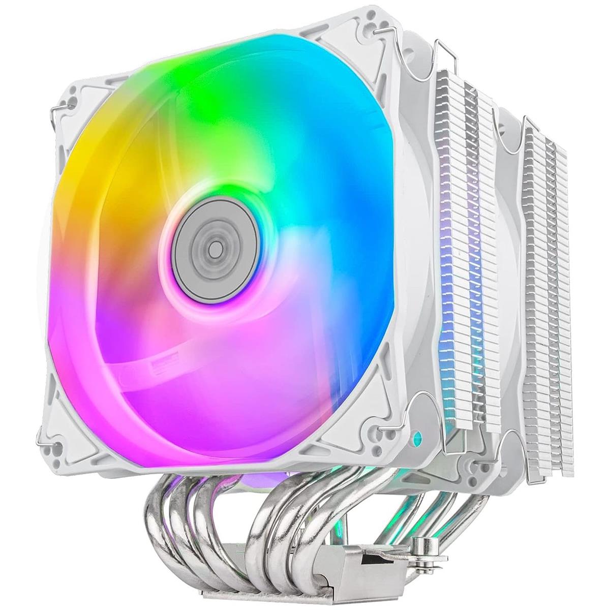 SilverStone Hydrogon D120 ARGB Dual Tower CPU Air Cooler - White - PakByte Computers 