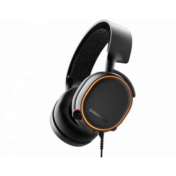 SteelSeries Arctis 5 (2019 Edition) RGB Illuminated Gaming Headset with DTS Headphone:X v2.0 Surround for PC and PlayStation 4 – Black - PakByte Computers 