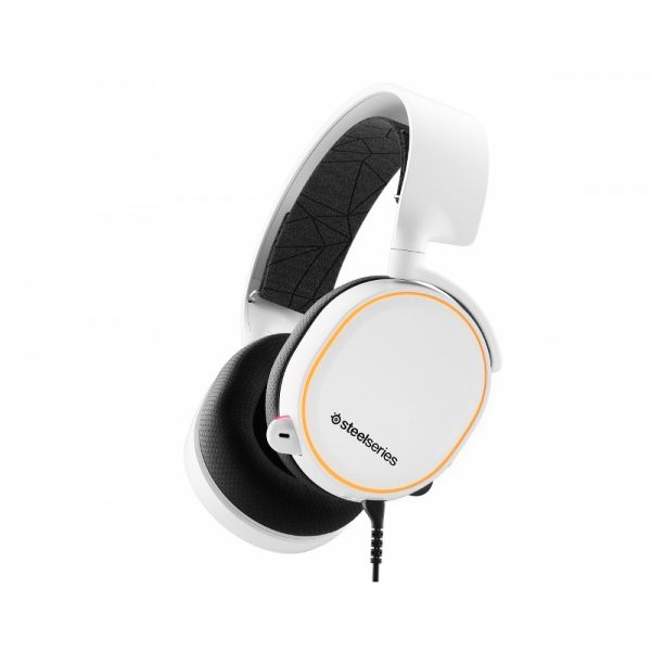 SteelSeries Arctis 5 (2019 Edition) RGB Illuminated Gaming Headset with DTS Headphone:X v2.0 Surround for PC and PlayStation 4 – White - PakByte Computers 