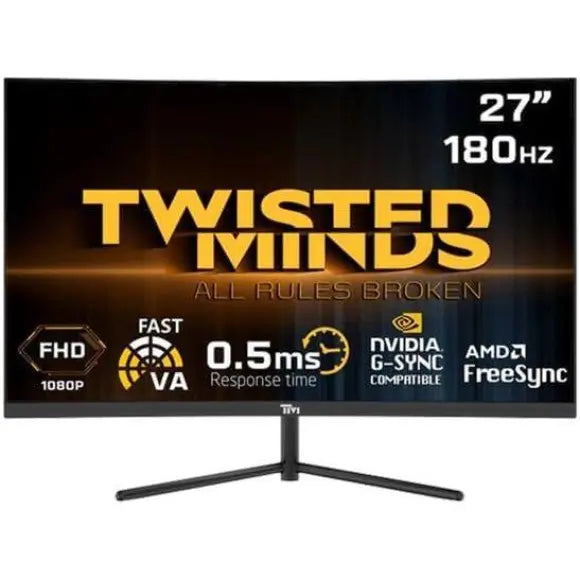 Twisted Minds TM27FHD180VA - 180Hz 1080p FHD VA 27" Curved Gaming Monitor - PakByte Computers 