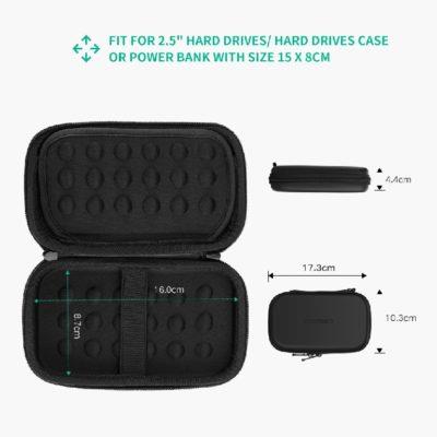 Ugreen Hard Disk Case Storage Bag Large - Black - PakByte  