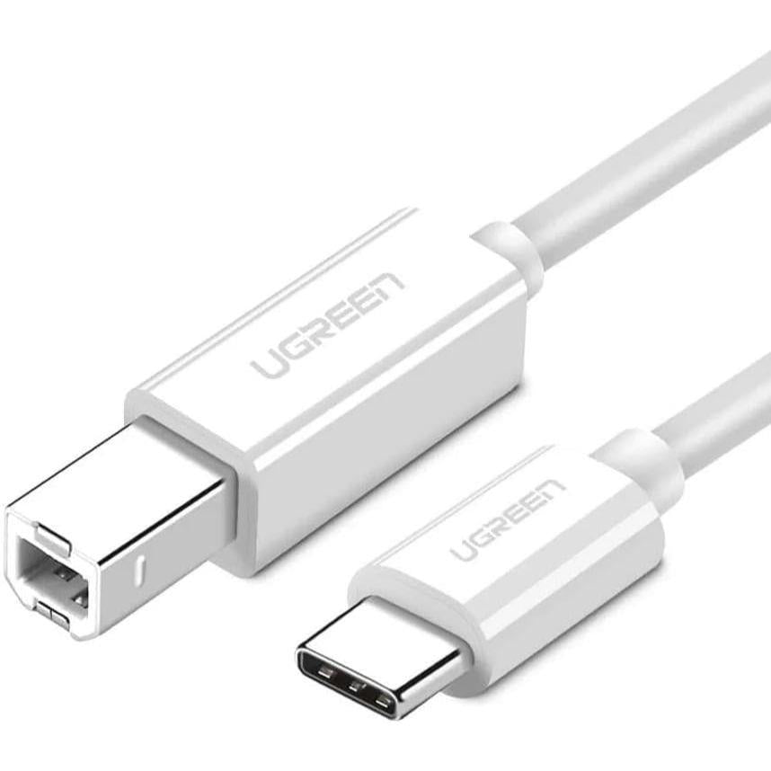 UGreen Type C to USB-B Cable White 1.5M - PakByte  