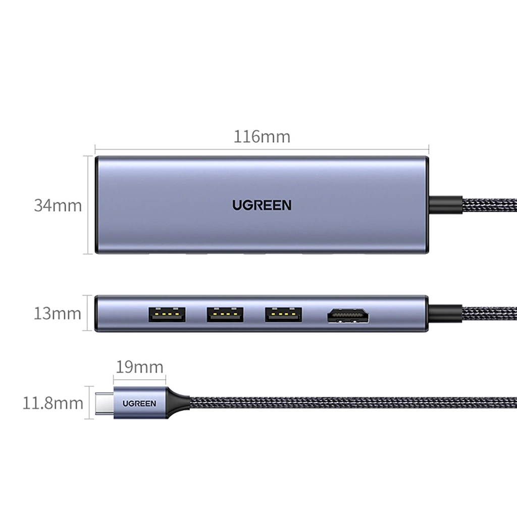 UGREEN USB-C Multifunction Adapter (6- in-1) - PakByte  