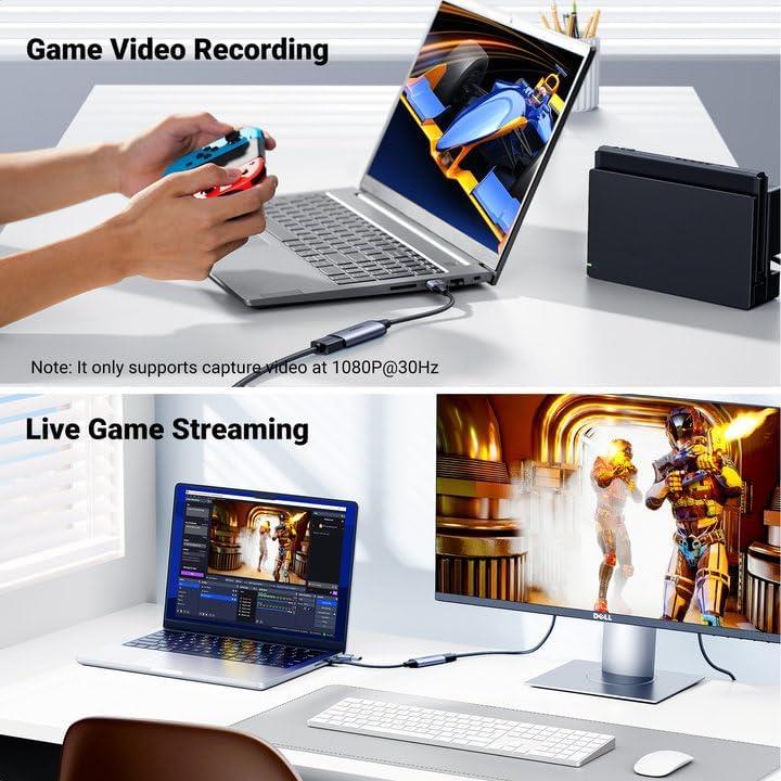 Ugreen Full HD 1080P Video Capture Card 4K HDMI to USB-A/USB-C HDMI Capture Card USB 2.0 Capture Video and Audio Recording for Gaming, Streaming, Teaching, Video Conference - PakByte  