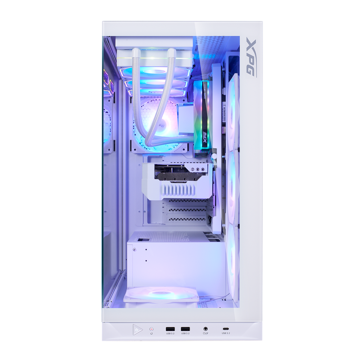 XPG Invader X BTF Mid-Tower ATX Gaming Case - White