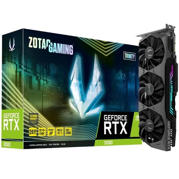 ZOTAC GAMING GeForce RTX 3090 Trinity ZT-A30900D-10P Video Graphics Card 24GB GDDR6X 384-bit - PakByte Computers 